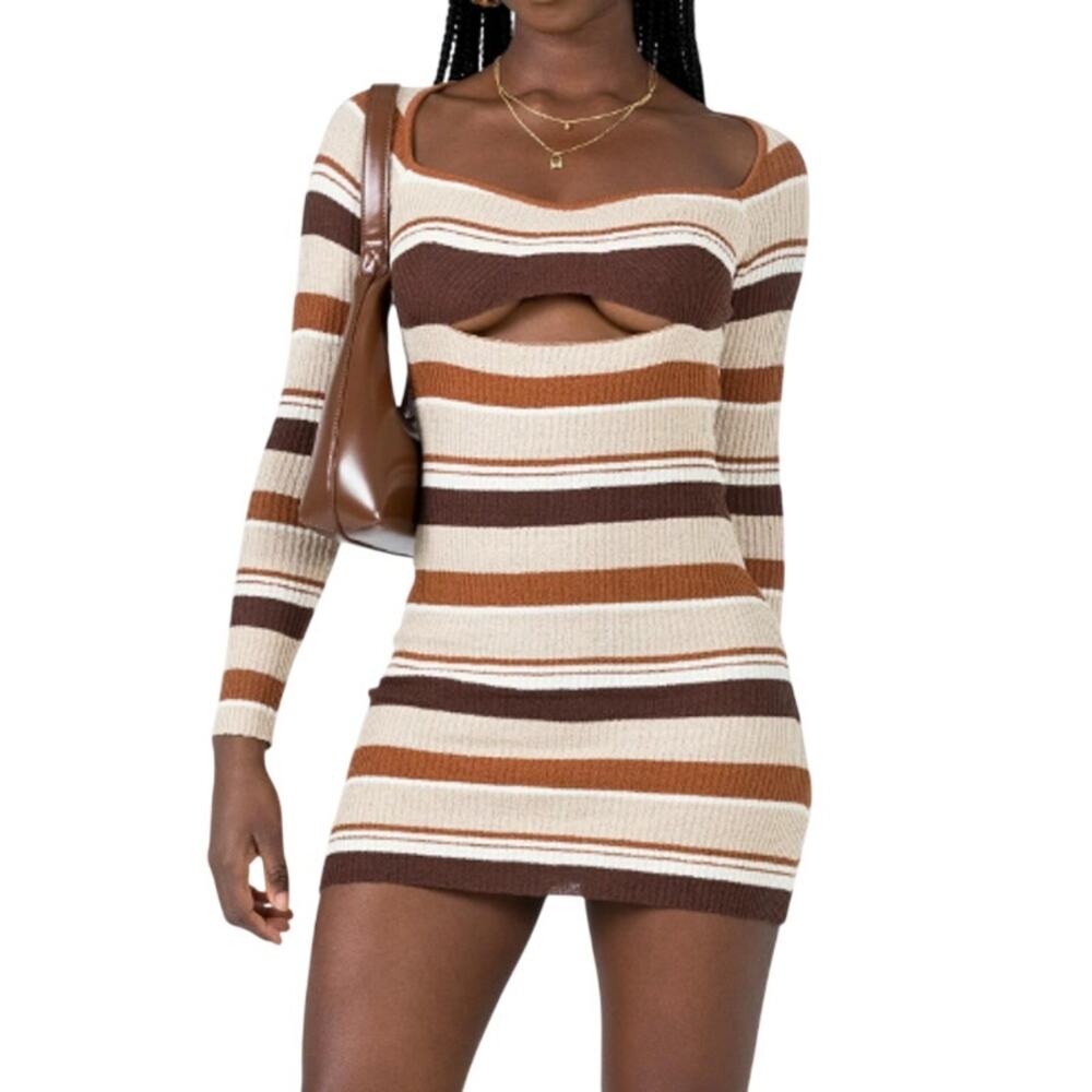 Princess Polly Domini Brown Multi Mini Dress 4